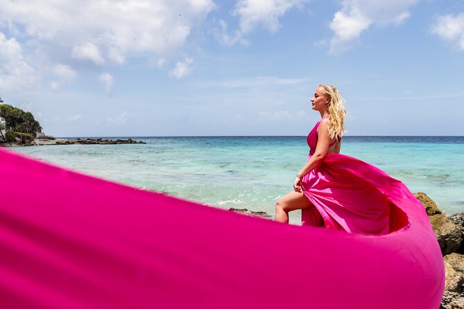 1 Hour Private Flying Dress Photoshoot in Curacao - Getting into the flying dress