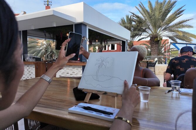 Sunset Sip and Paint Overlooking Curaçao Iconic Skyline - From Sunlight to City Lights